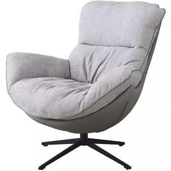 Кресло HUG светло-серый, экокожа, шенилл Bradexhome арт.FR 1013 Bradex Home