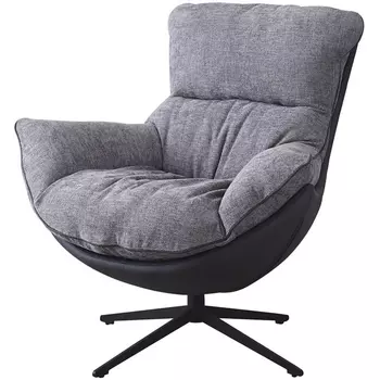 Кресло HUG тёмно-серый, экокожа, шенилл Bradexhome арт.FR 1015 Bradex Home