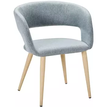 Кресло Hugs св.сер/нат.дуб R-Home арт.410131112h_Lightgrey_н.дуб