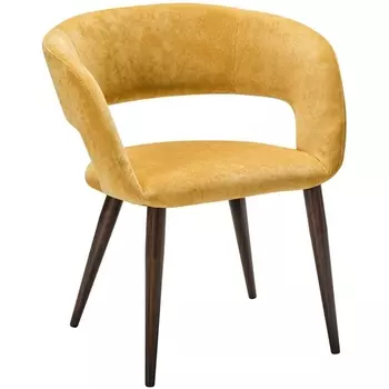 Кресло Hugs желтый/т.орех R-Home арт.410131133h_sun_т.орех