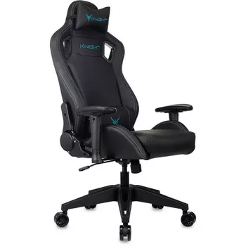 Кресло игровое Knight Outrid Smile черный эко.кожа крестов. пластик