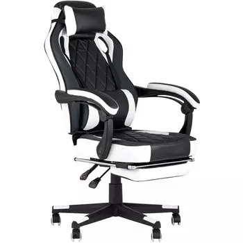 Кресло игровое TopChairs Virage черно-белое УТ000004542