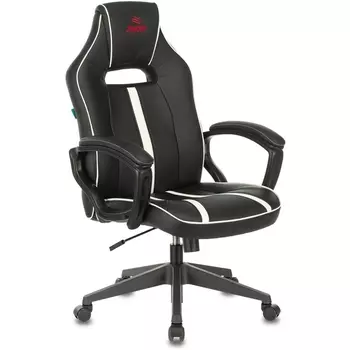 Кресло игровое A3 черный/белый эко.кожа крестовина пластик (Zombie)