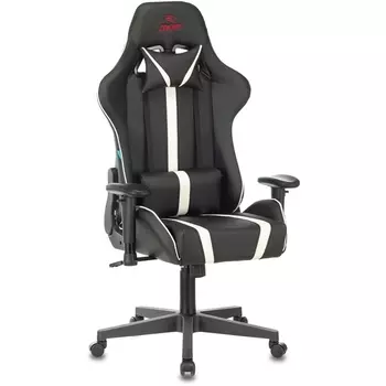 Кресло игровое A4 черный/белый эко.кожа с подголов. крестовина пластик (Zombie)