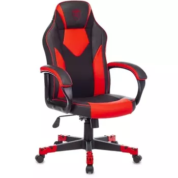 Кресло игровое Zombie GAME 17 черный/красный текстиль/эко.кожа крестовина пластик