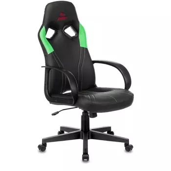 Кресло игровое Zombie RUNNER черный/зеленый эко.кожа крестовина пластик