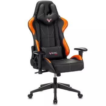 Кресло игровое черный/оранжевый эко.кожа с подголов. крестовина пластик Zombie VIKING AERO 5 ORANGE