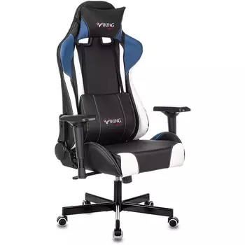Кресло игровое VIKING TANK черный/синий/белый эко.кожа с подголов. крестовина металл (Zombie)