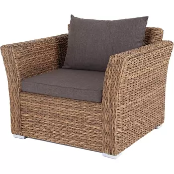 Кресло из искусственного ротанга (гиацинт), цвет соломенный 4SIS Капучино YH-C1130W-3-TW