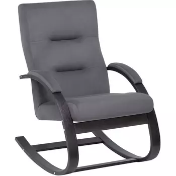 Кресло-качалка Leset Милано (Фанера,Березовый шпон,Металл,Велюр/Серый) арт.2500000189296