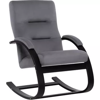 Кресло-качалка Leset Милано (Фанера,Березовый шпон,Металл,Велюр/Серый) арт.2500000189302