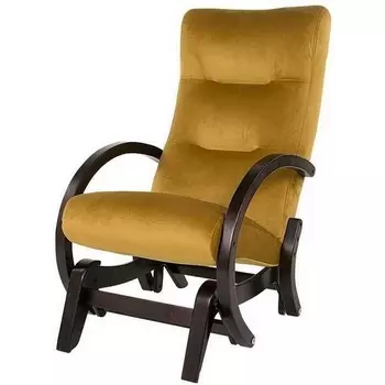 Кресло-качалка маятник Мэтисон ткань охра, каркас венге структура от фабрики Mebelik