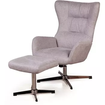 Кресло качалка с оттоманкой ANDREA, серый Top Concept (21156)