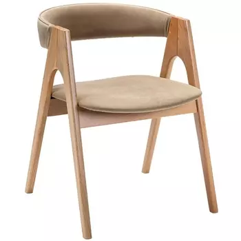 Кресло Kaede Beige/натур R-Home арт.400015110h_diagbeige_natur