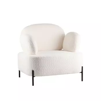 Кресло Кэнди ткань букле белый Stool Group арт.УТ000040023