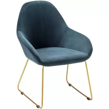 Кресло Kent Diag blue/Линк золото R-Home арт.410119154h_Diagblue_золото_линк