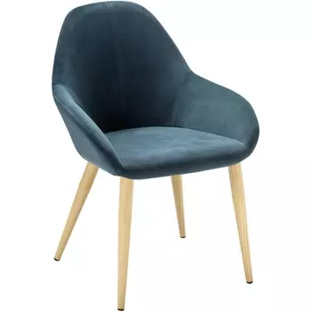 Кресло Kent Diag blue/нат.дуб R-Home арт.410119151h_Diagblue_н.дуб