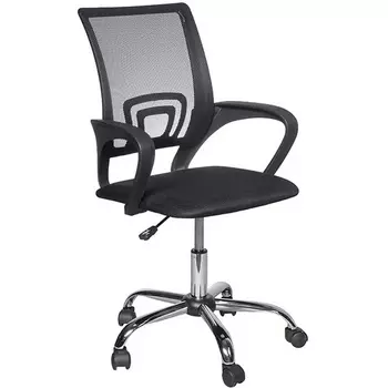 Кресло King Style 695 CH / PMK 001.225 (DMS, крестовина хром) (ткань-сетка, ткань TW, (красный / черный)