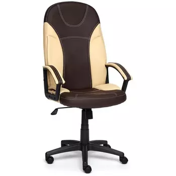 Кресло кож/зам, коричневый/бежевый, 36-36/36-34 Tetchair Twister 5551