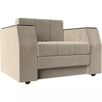 Кресло-кровать Атлантида (микровельвет бежевый) Лига Диванов 28413