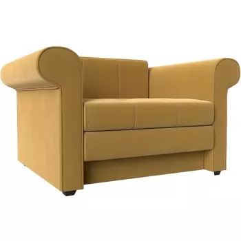 Кресло-кровать Берли (микровельвет желтый) Лига Диванов 110340