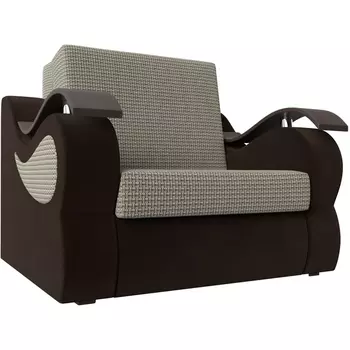 Кресло-кровать Меркурий 60 (основа рогожка Корфу 02, компаньон микровельвет коричневый) Лига Диванов 100680