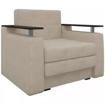 Кресло-кровать Мираж (микровельвет бежевый) Лига Диванов 28425