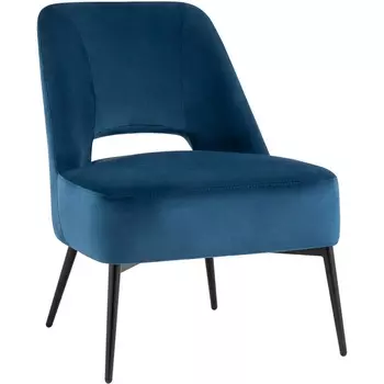 Кресло Stool Group лаунж Бостон велюр синий УТ000036649