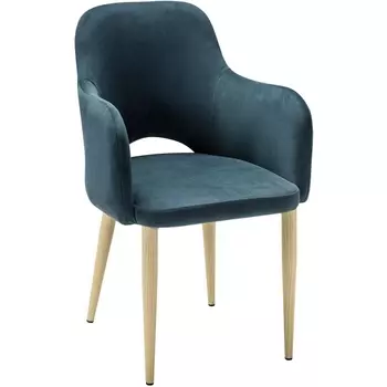 Кресло Ledger Diag blue/нат.дуб R-Home арт.410124161h_Diag blue_н.дуб