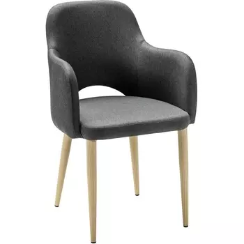 Кресло Ledger темно-серый/нат.дуб R-Home арт.410124131h_Dark grey_н.дуб