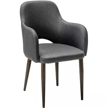 Кресло Ledger темно-серый/т. орех R-Home арт.410124132h_Dark grey_т.орех