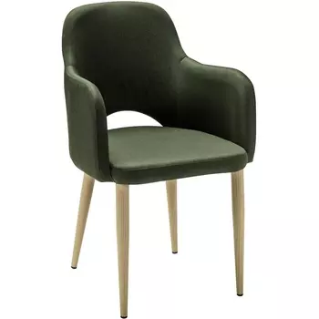 Кресло Ledger темно-зеленый/нат.дуб R-Home арт.410124121h_Dark_Green_н.дуб