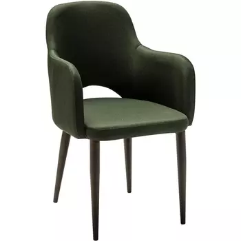 Кресло Ledger темно-зеленый/т. орех R-Home арт.410124122h_Dark_Green_т.орех