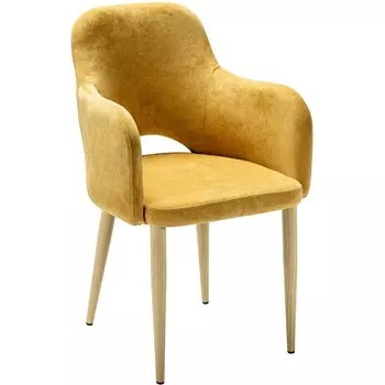 Кресло Ledger желтый/нат.дуб R-Home арт.410124101h_sun_н.дуб