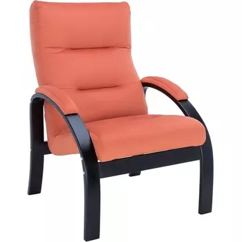 Кресло Leset Лион (Фанера,Березовый шпон,Металл,Велюр/Оранжевый) арт.2500000082627