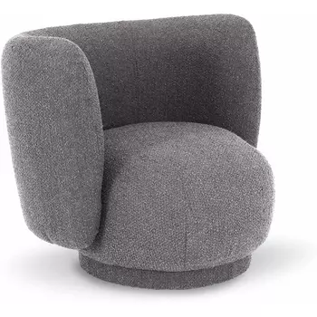 Кресло Lucca ОГОГО (арт.823184), (Ткань,Рогожка,Букле/Темно-серый) ОГОГО Обстановочка!