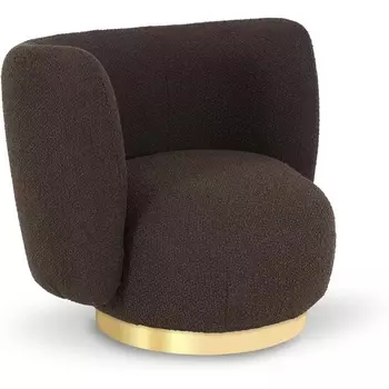 Кресло Lucca ОГОГО (арт.852777), (Ткань,Рогожка,Букле/Коричневый) ОГОГО Обстановочка!