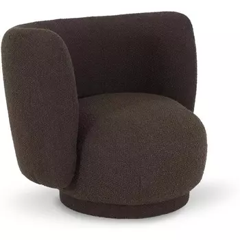 Кресло Lucca вращающееся ОГОГО (арт.823170), (Ткань,Рогожка,Букле/Коричневый) ОГОГО Обстановочка!