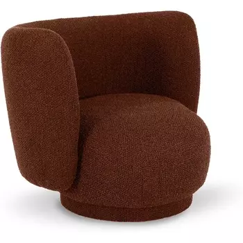 Кресло Lucca вращающееся ОГОГО (арт.823173), (Ткань,Рогожка,Букле/Терракотовый) ОГОГО Обстановочка!