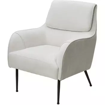 Кресло MAGDA Cato-01 белый, ткань / черный каркас, ®DISAUR M-City