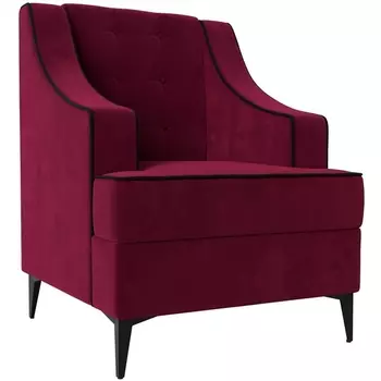 Кресло Марк (микровельвет бордовый, кант микровельвет черный) Лига Диванов 111874