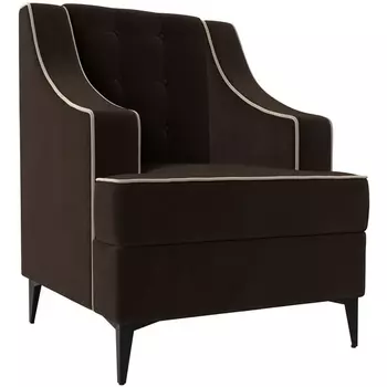 Кресло Марк (микровельвет коричневый, кант микровельвет бежевый) Лига Диванов 111878