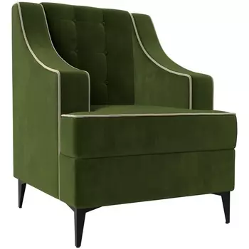 Кресло Марк (микровельвет зеленый, кант микровельвет бежевый) Лига Диванов 111876