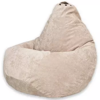 Кресло мешок Dreambag Груша Бежевый Микровельвет (XL, Классический) 5012021