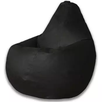 Кресло мешок Dreambag Груша Черная ЭкоКожа (L, Классический) 5011111