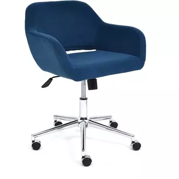 Кресло хром синий (флок) Tetchair 113269 14233