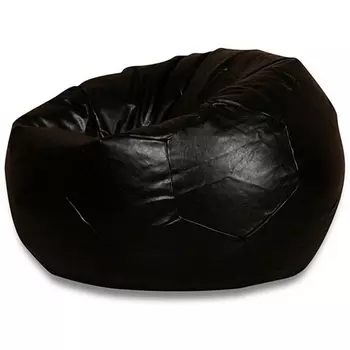 Кресло мяч Dreambag Черный ЭкоКожа (Классический) 2611101