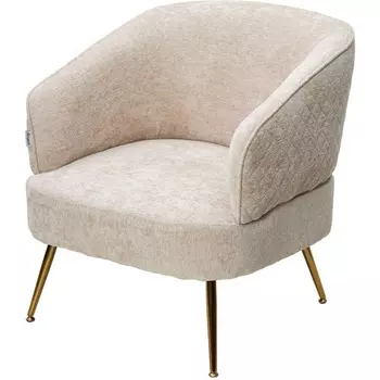 Кресло MUSSELS 3018-10 Бежевый, шенилл / золотой каркас, ®DISAUR M-City