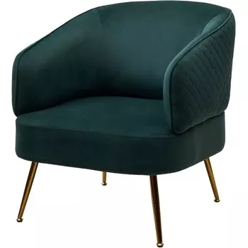 Кресло MUSSELS BLUVEL-78 Зеленый, велюр / золотой каркас М-City M-City