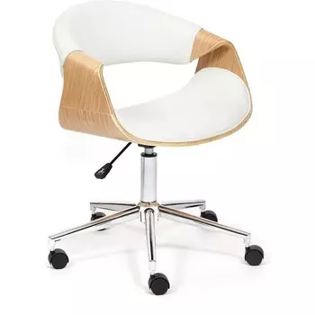 Кресло натуральный, кож/зам белый Tetchair 112754 13664
